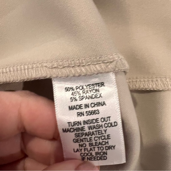 Rachel Zoe Tan Sleeveless Padded Shoulder Shift Dress Size Small Neutral Boho - Picture 3 of 9